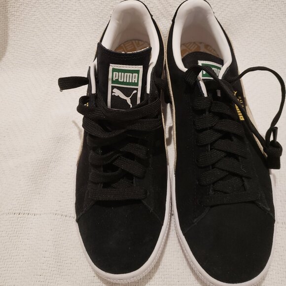 Puma Other - PUMA Suede Classic Men's Sneakers Black & Cream Size 8.5